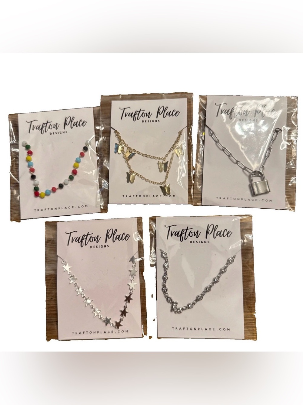 Trafton Place Gold filled and gold plated necklaces lot of 5 brand new